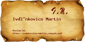 Ivánkovics Martin névjegykártya